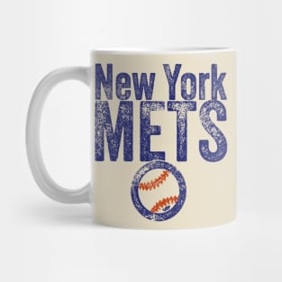 Mets Baseball Weathered Mug